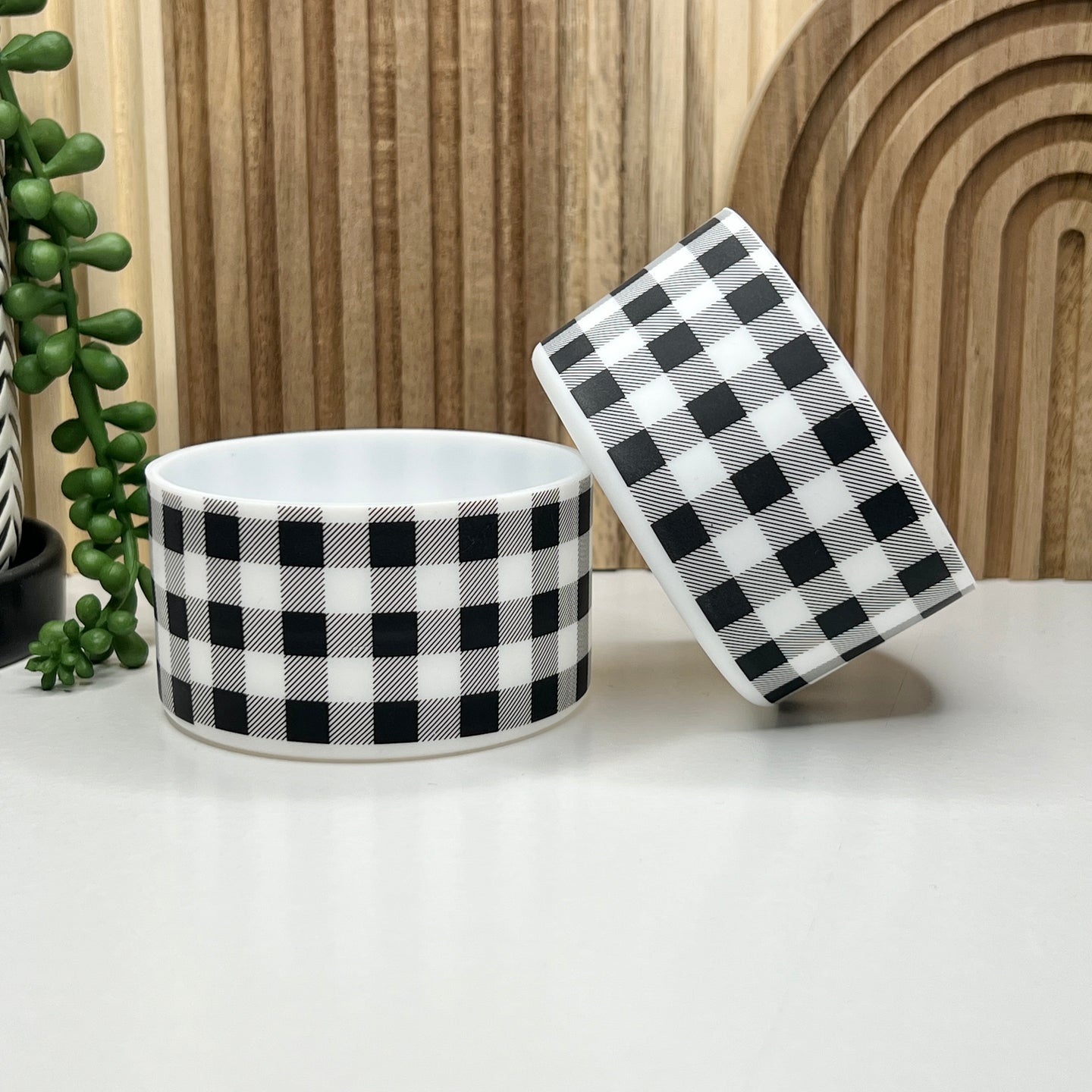 B&W Buffalo Plaid Tumbler Boot